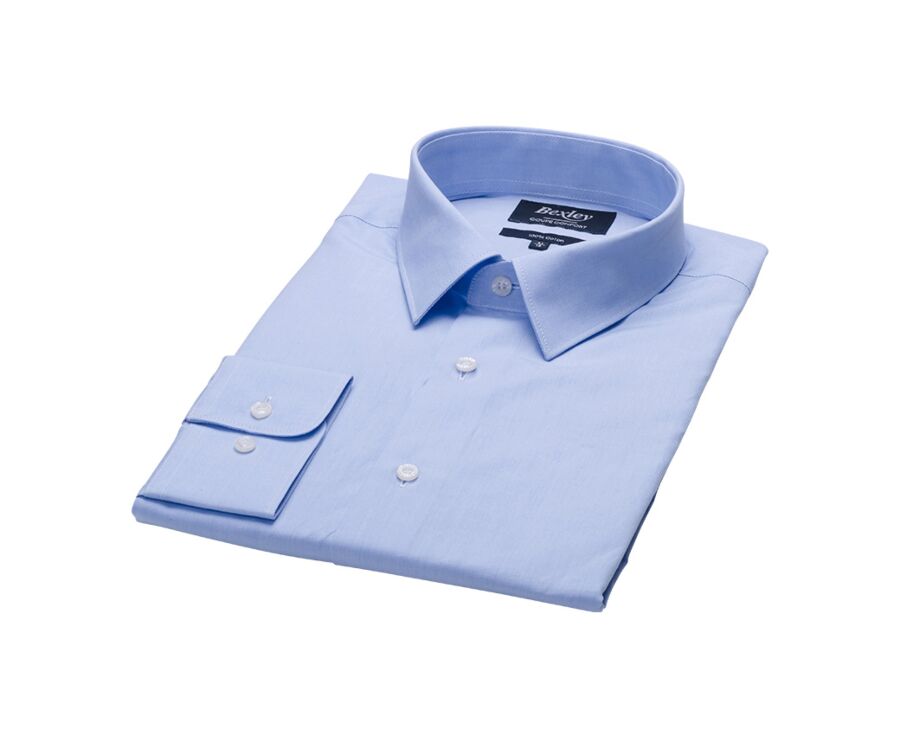 Blue sky two ply Cotton shirt - ALBERT CLASSIC