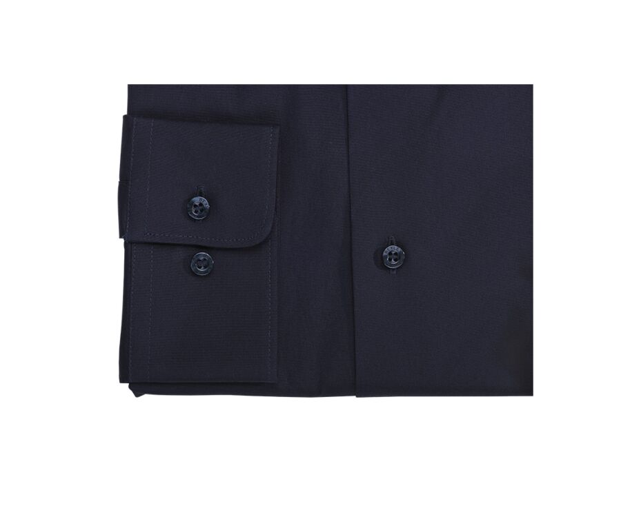 Black two ply Cotton shirt - ALBERT CLASSIC