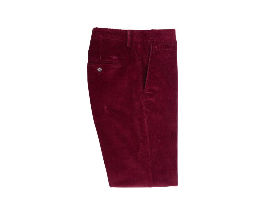 Burgundy Men's corduroy chinos - NORMAN