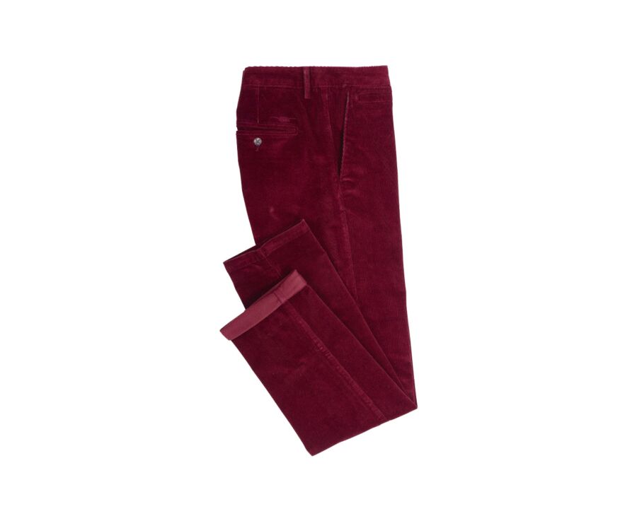Burgundy Men's corduroy chinos - NORMAN