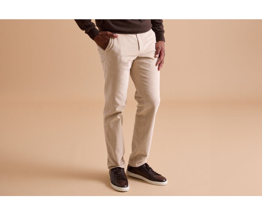 Unbleached Men's corduroy chinos - NORMAN