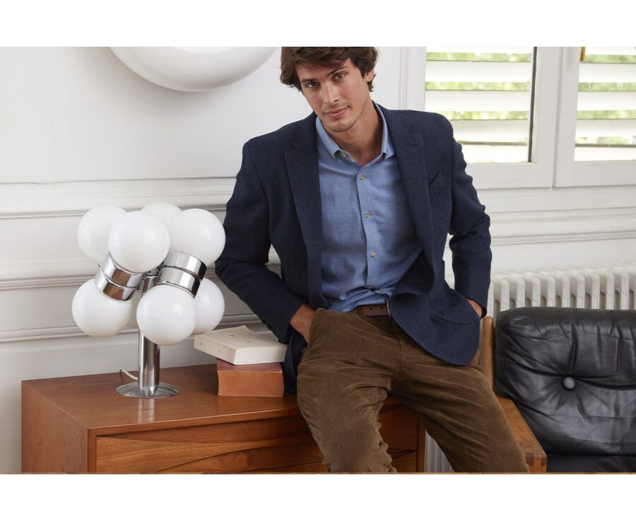 Light Khaki Men's corduroy trousers - NORMAN