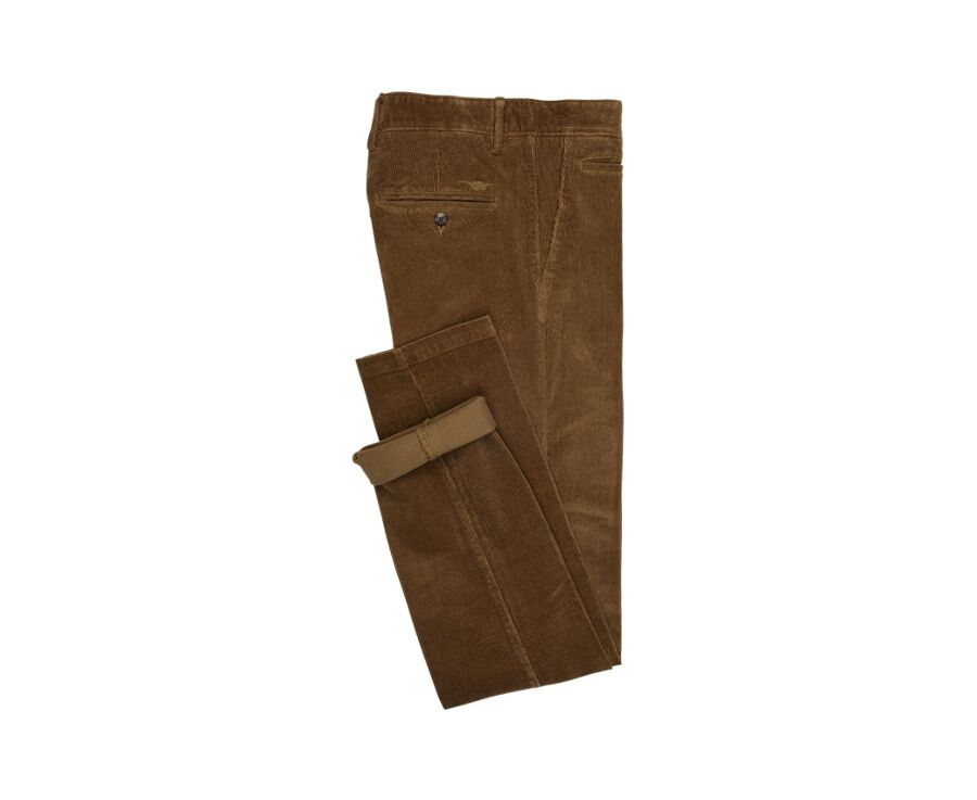Light Khaki Men's corduroy trousers - NORMAN