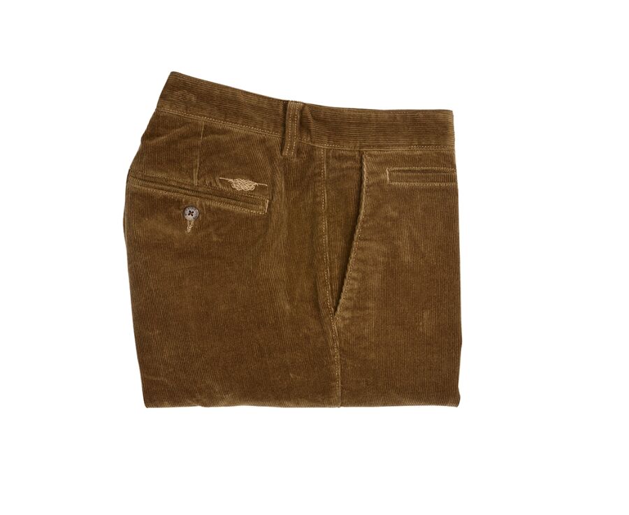 Light Khaki Men's corduroy trousers - NORMAN