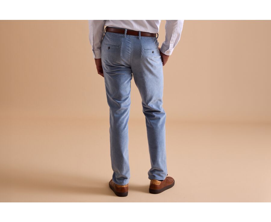 Grey  Blue Men's corduroy chinos - NORMAN