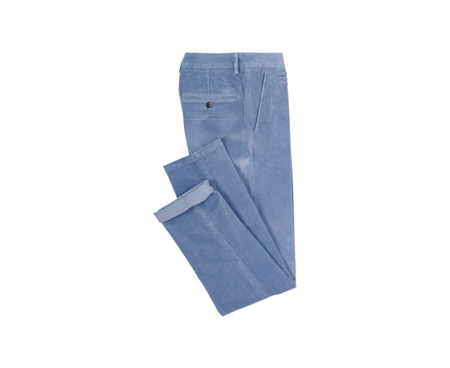Grey  Blue Men's corduroy chinos - NORMAN