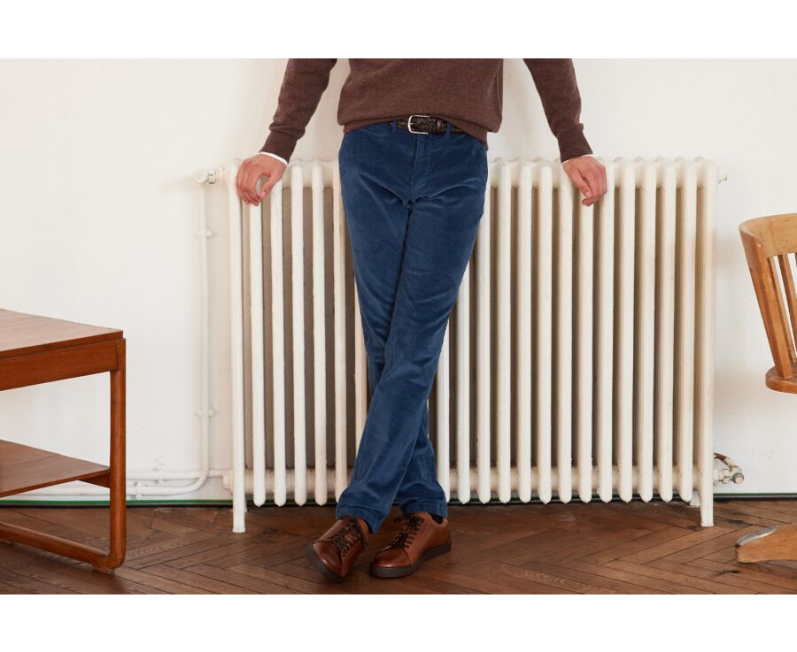 Denim Blue Men's chinos - NORMAN