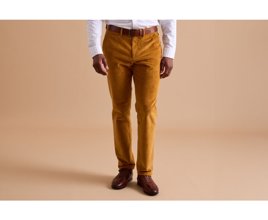 Mustard Men's corduroy chinos - NORMAN