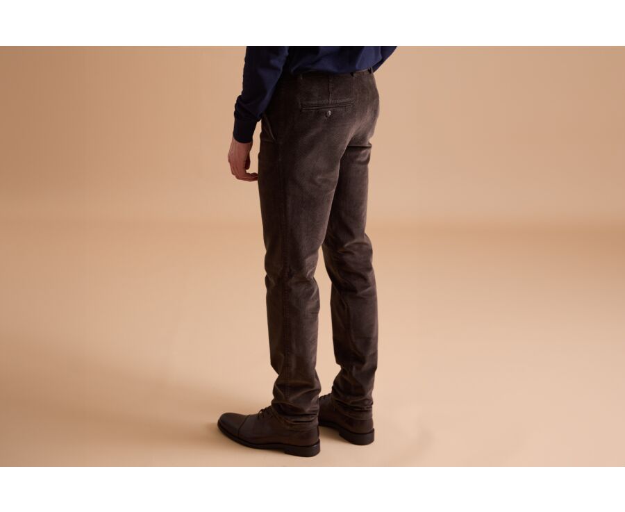 Brown Men's corduroy chinos - NORMAN