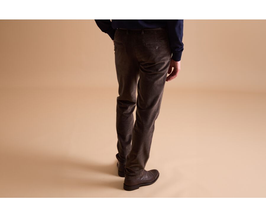 Brown Men's corduroy chinos - NORMAN