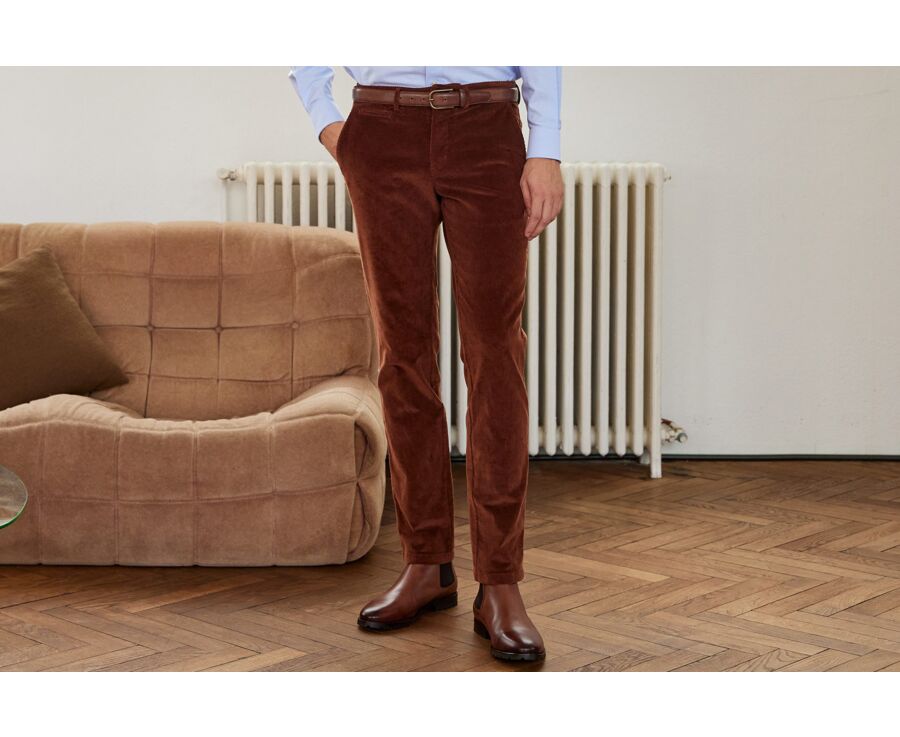 Caramel Foncé Men's chinos - NORMAN