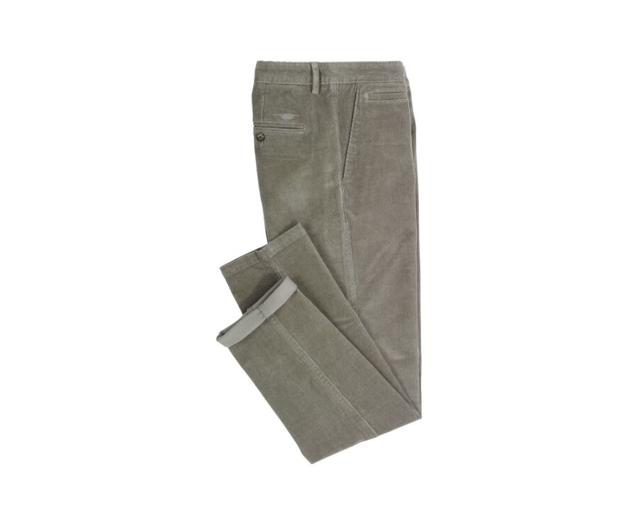 Green Eucalyptus Men's corduroy chinos - NORMAN