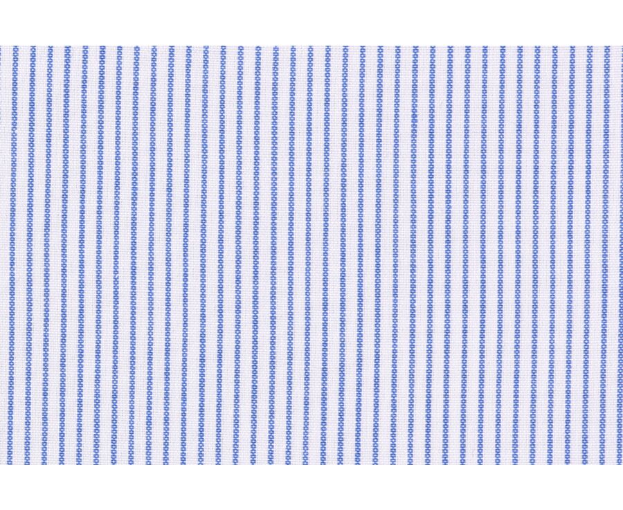 White cotton shirt with blue stripes - CLÉMENT