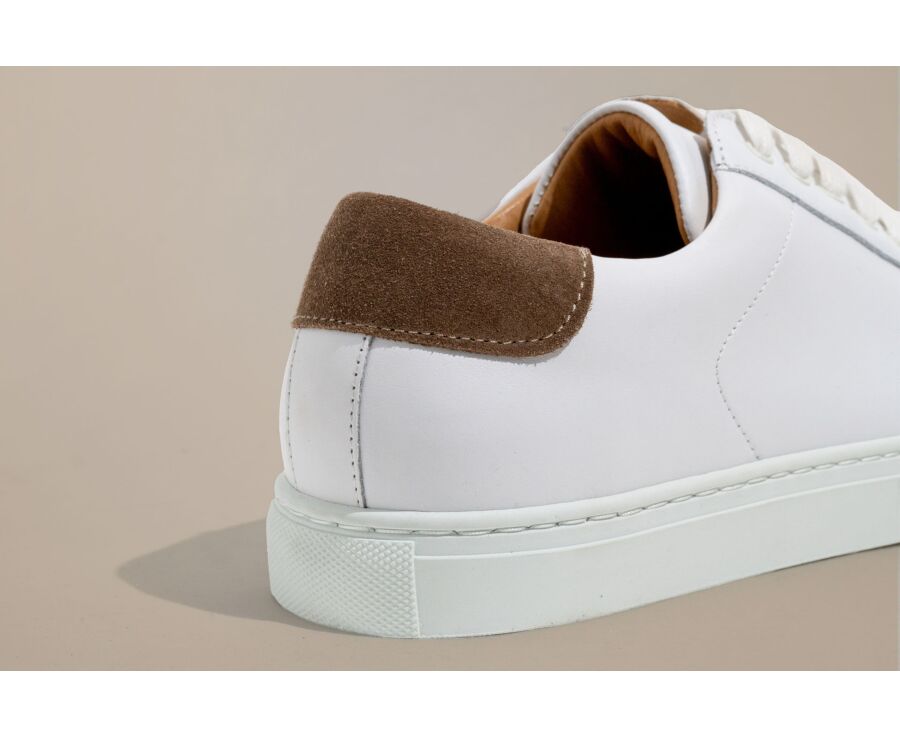 White Men's leather Trainers - INGLEWOOD