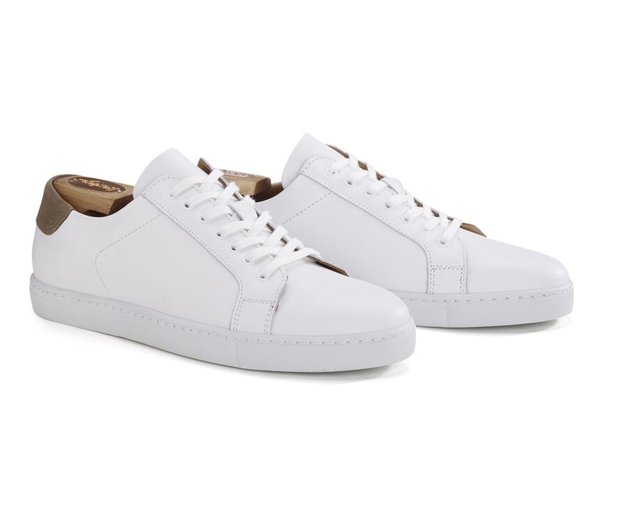 White Men's leather Trainers - INGLEWOOD