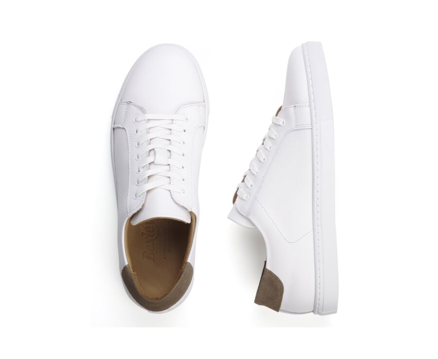 White Men's leather Trainers - INGLEWOOD