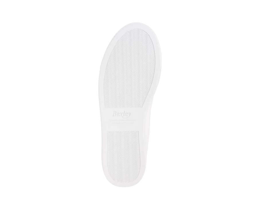 White Men's leather Trainers - INGLEWOOD