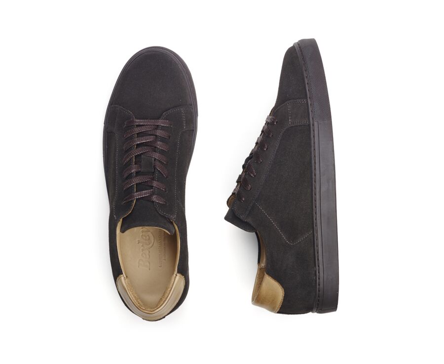 Bitter Chocolate suede Men's leather Trainers - INGLEWOOD