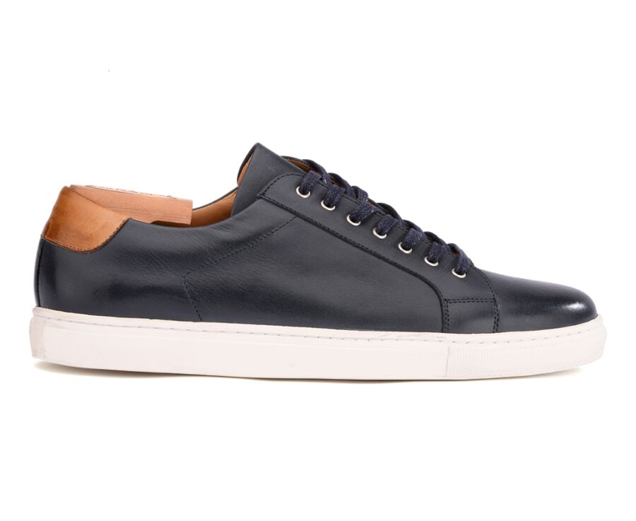 Patina Navy Men's leather Trainers - INGLEWOOD