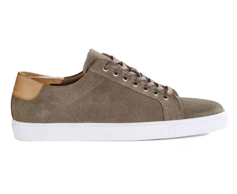 Men’s leather sneakers – Khaki suede - INGLEWOOD