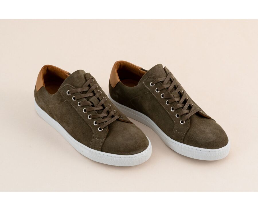 Men’s leather sneakers – Khaki suede - INGLEWOOD