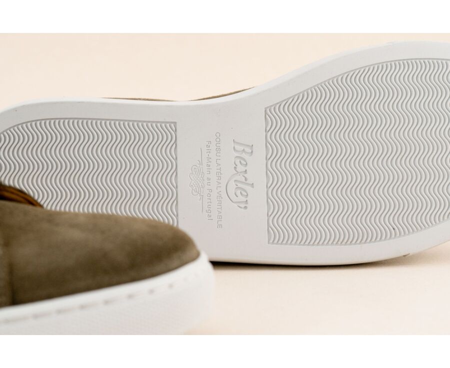 Men’s leather sneakers – Khaki suede - INGLEWOOD
