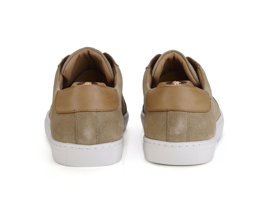 Dark Beige Suede Men's leather Trainers - INGLEWOOD