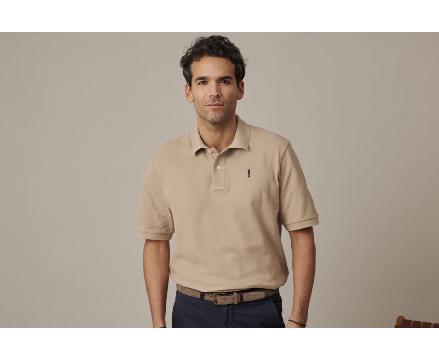 Beige Men's polo shirt - GARETH
