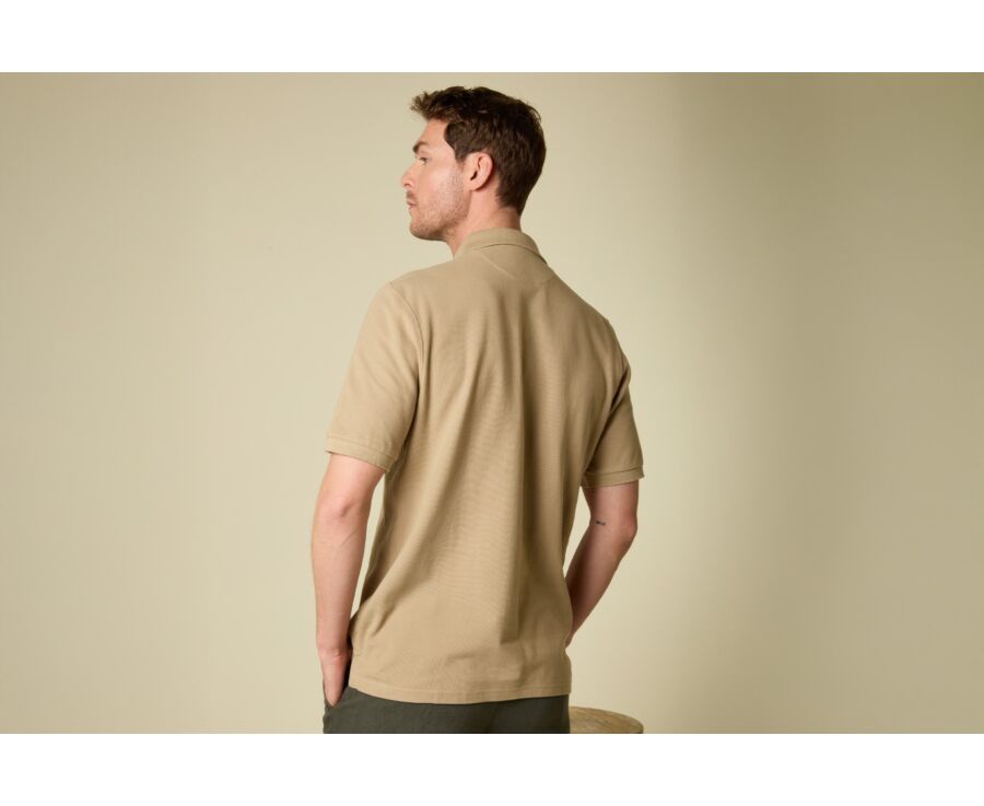 Beige Men's polo shirt - GARETH