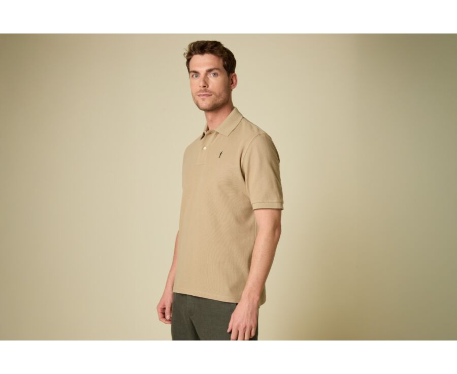 Beige Men's polo shirt - GARETH