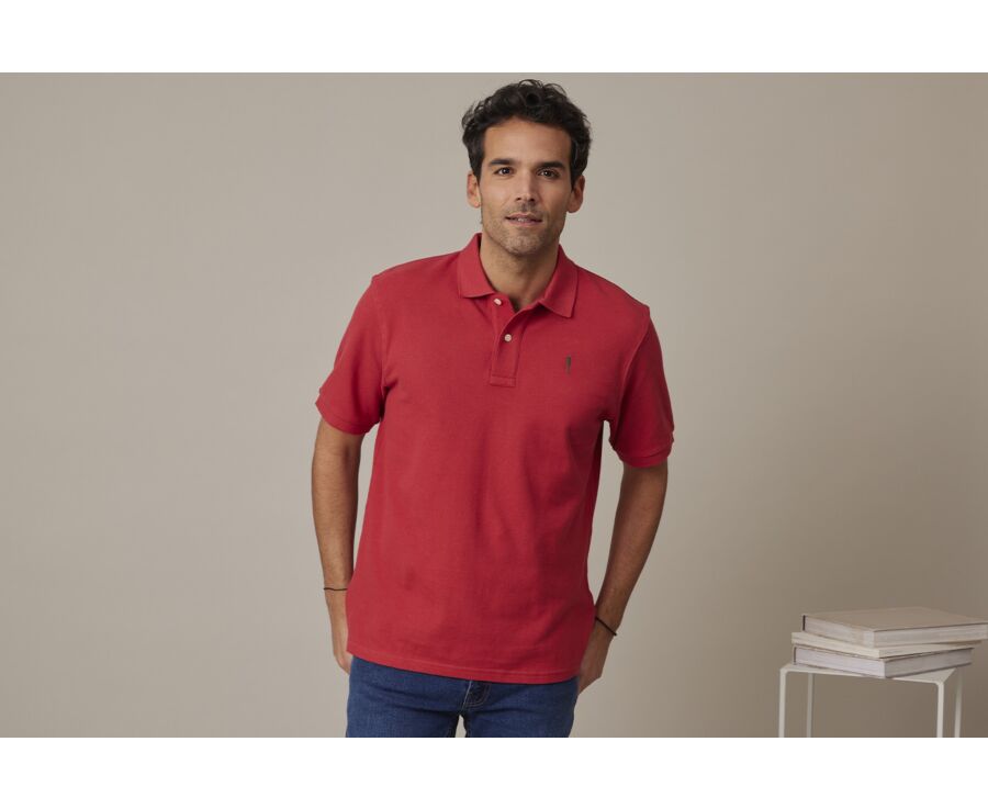Deep Red Men's polo shirt - GARETH