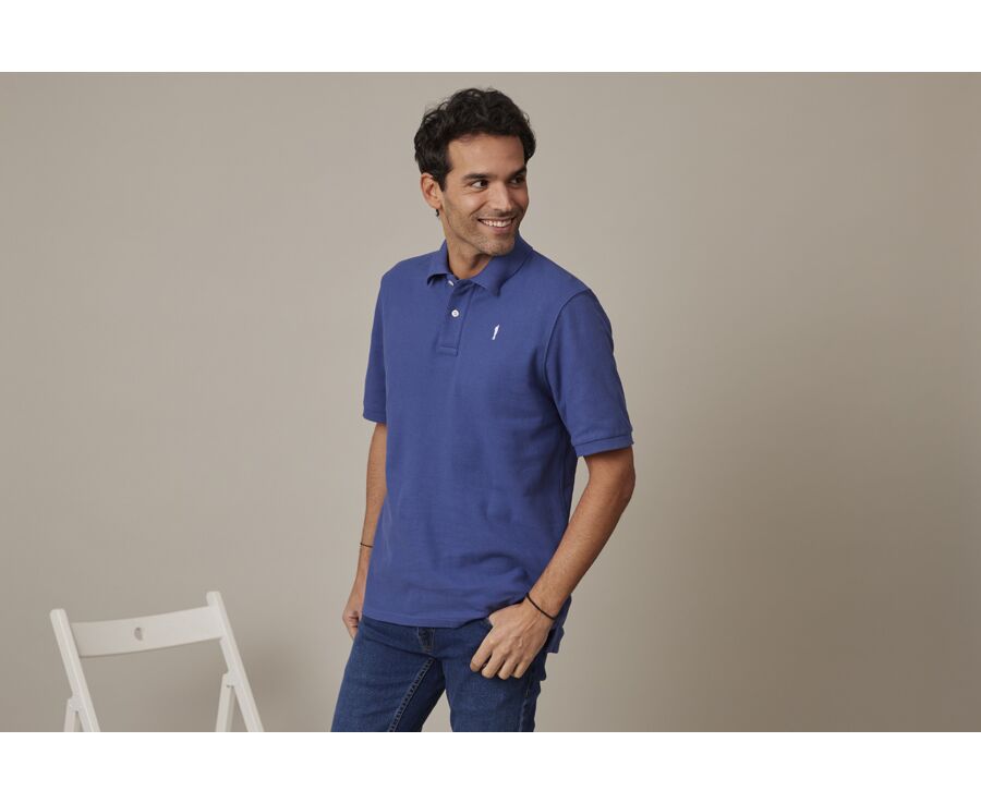 Royal Blue Men's polo shirt - GARETH