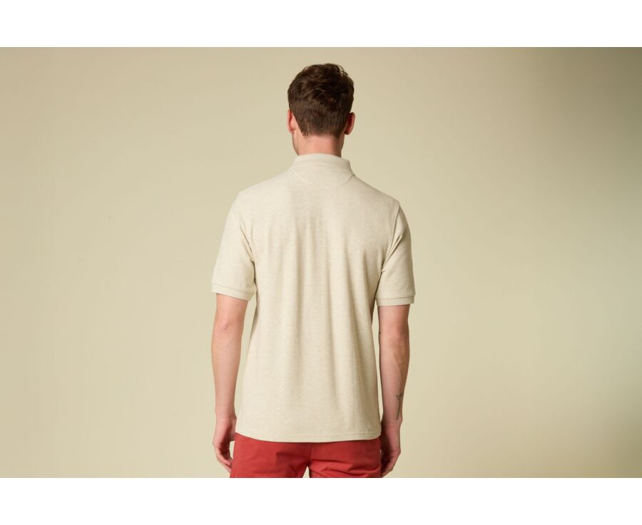 Men's polo shirt Beige Melange - GARETH