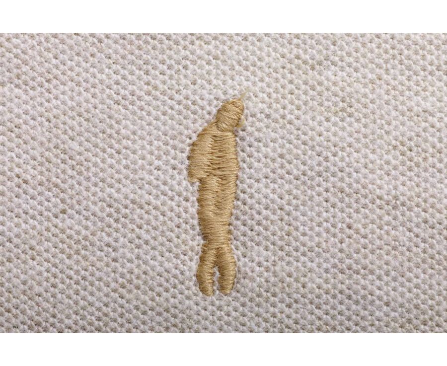 Men's polo shirt Beige Melange - GARETH