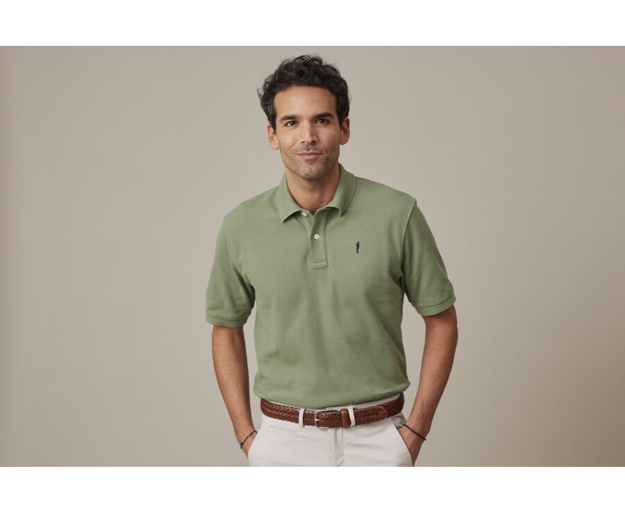 Sage Green Men's polo shirt - GARETH