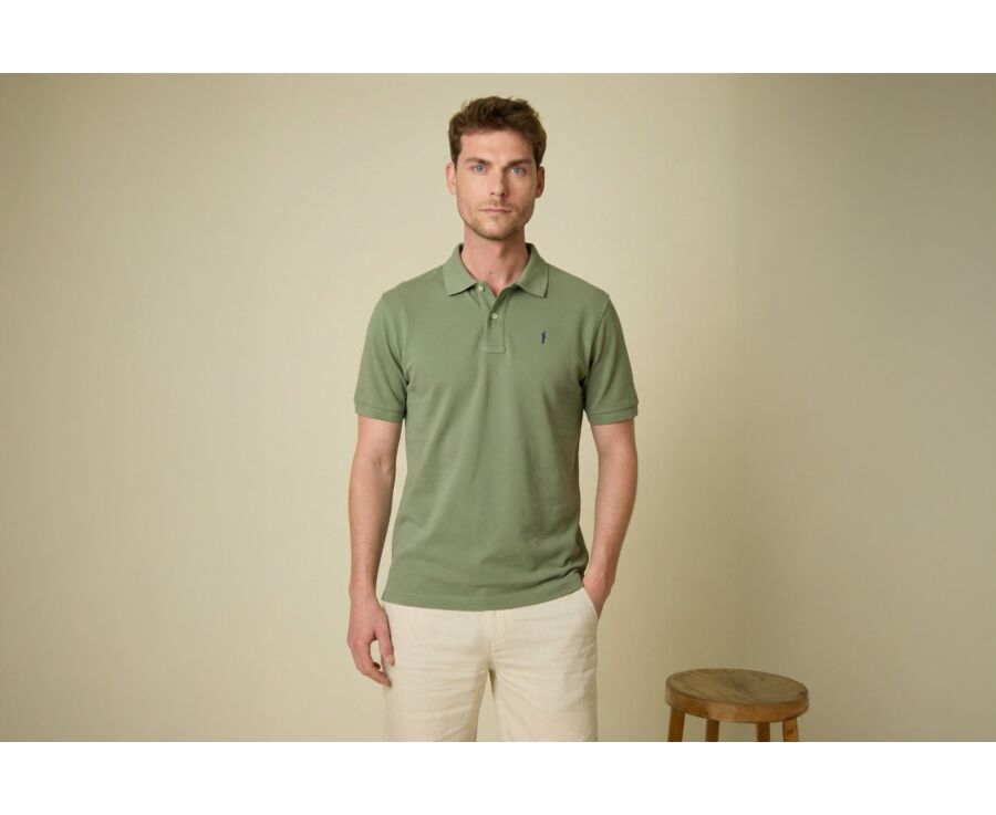 Sage Green Men's polo shirt - GARETH