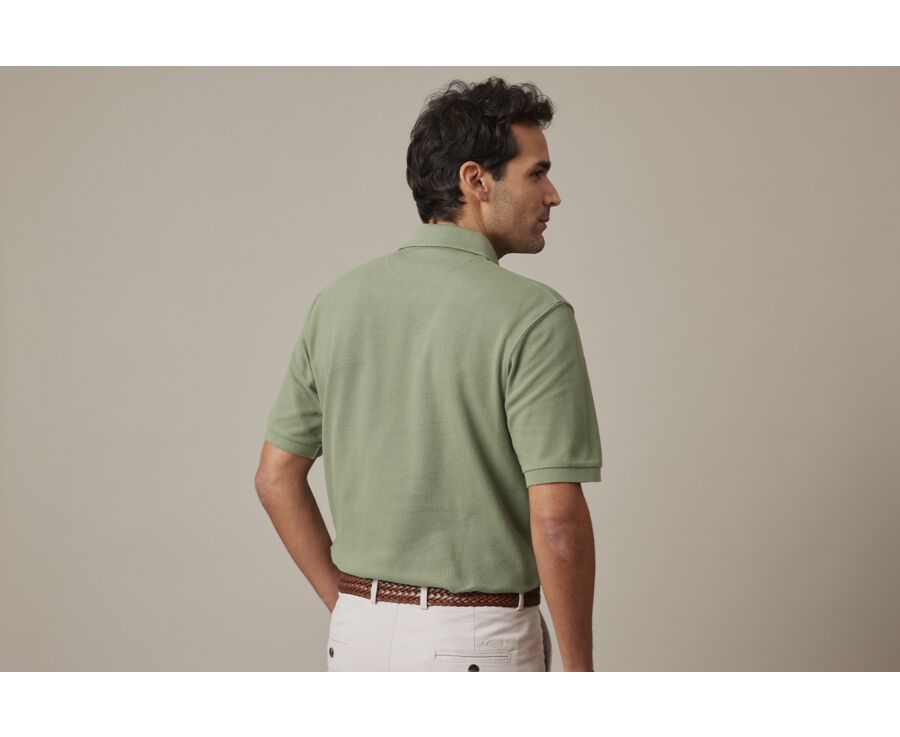 Sage Green Men's polo shirt - GARETH