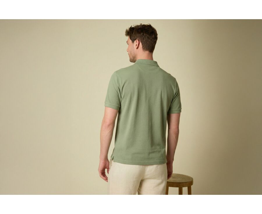 Sage Green Men's polo shirt - GARETH
