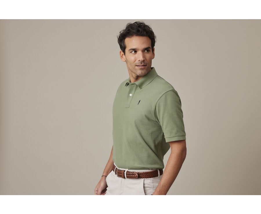 Sage Green Men's polo shirt - GARETH