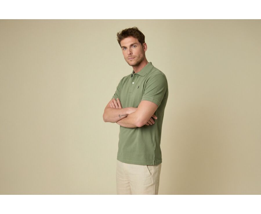 Sage Green Men's polo shirt - GARETH