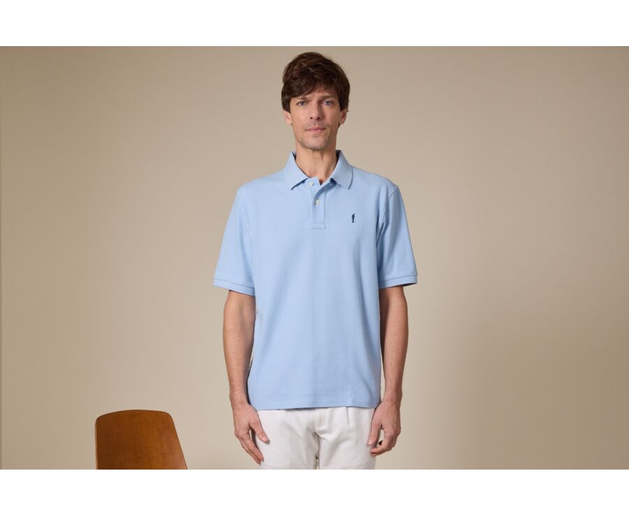 Light Blue Men's polo shirt - GARETH
