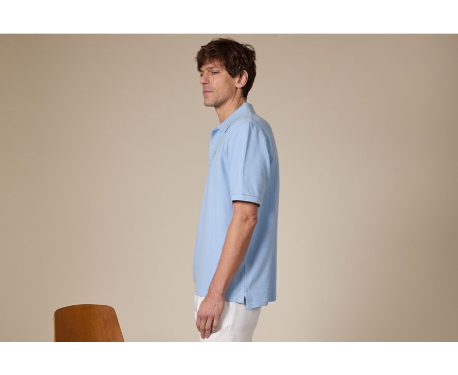 Light Blue Men's polo shirt - GARETH