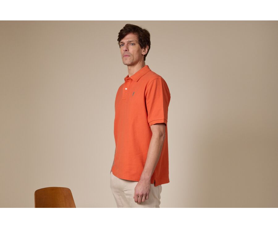 Men's polo shirt Dark Orange - GARETH