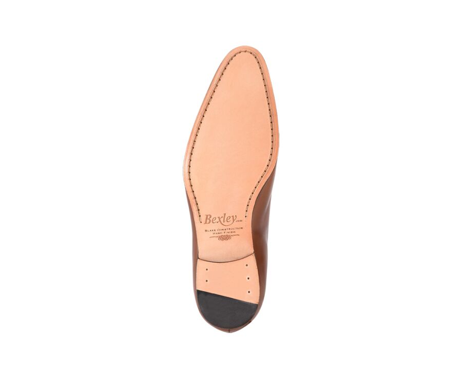 Chestnut Oxford shoes - Leather outsole - TIZZANO