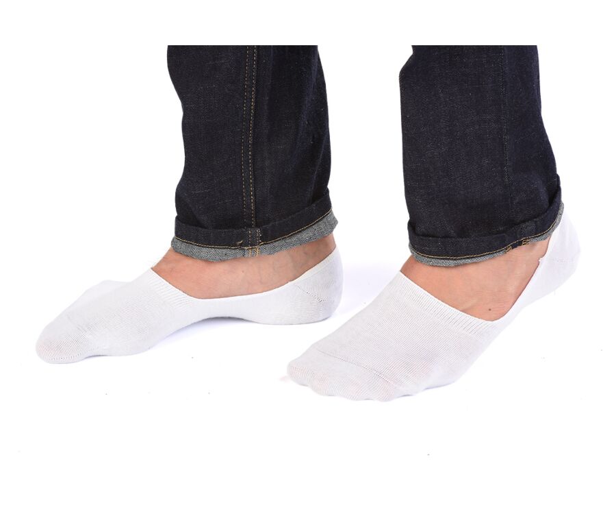 White Invisible Socks for Men