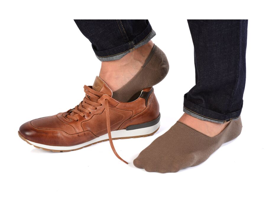 Taupe Invisible Socks for Men