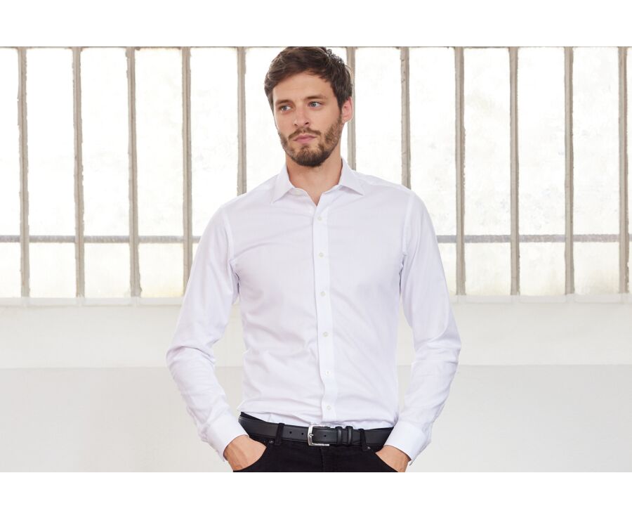 White two ply Plain Oxford shirt - OTTAVIO