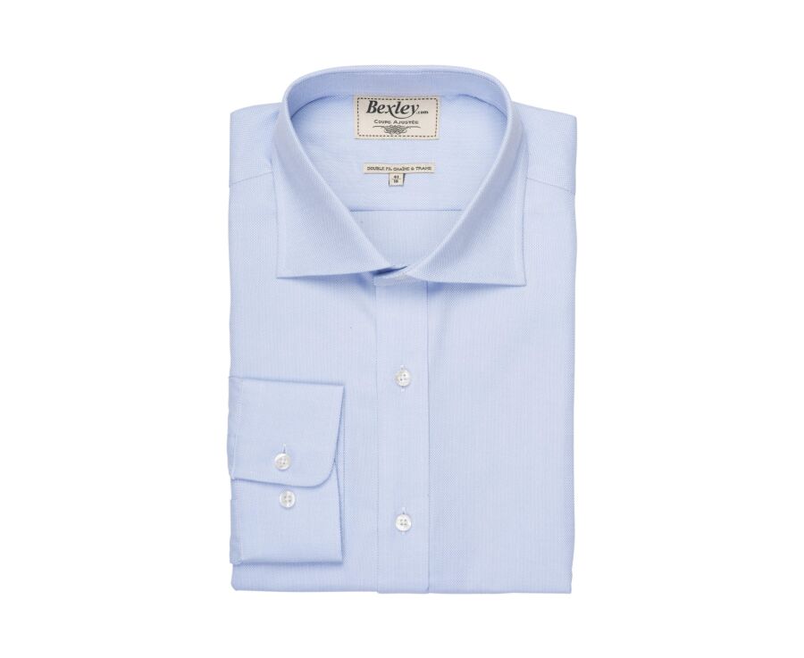 Blue sky two ply Plain Oxford shirt - OTTAVIO