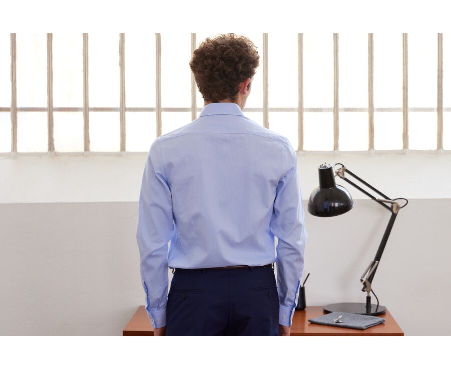 Blue sky two ply Plain Oxford shirt - OTTAVIO