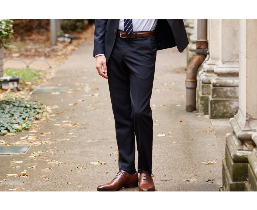 Men's Navy Suit Trousers - LAZARE